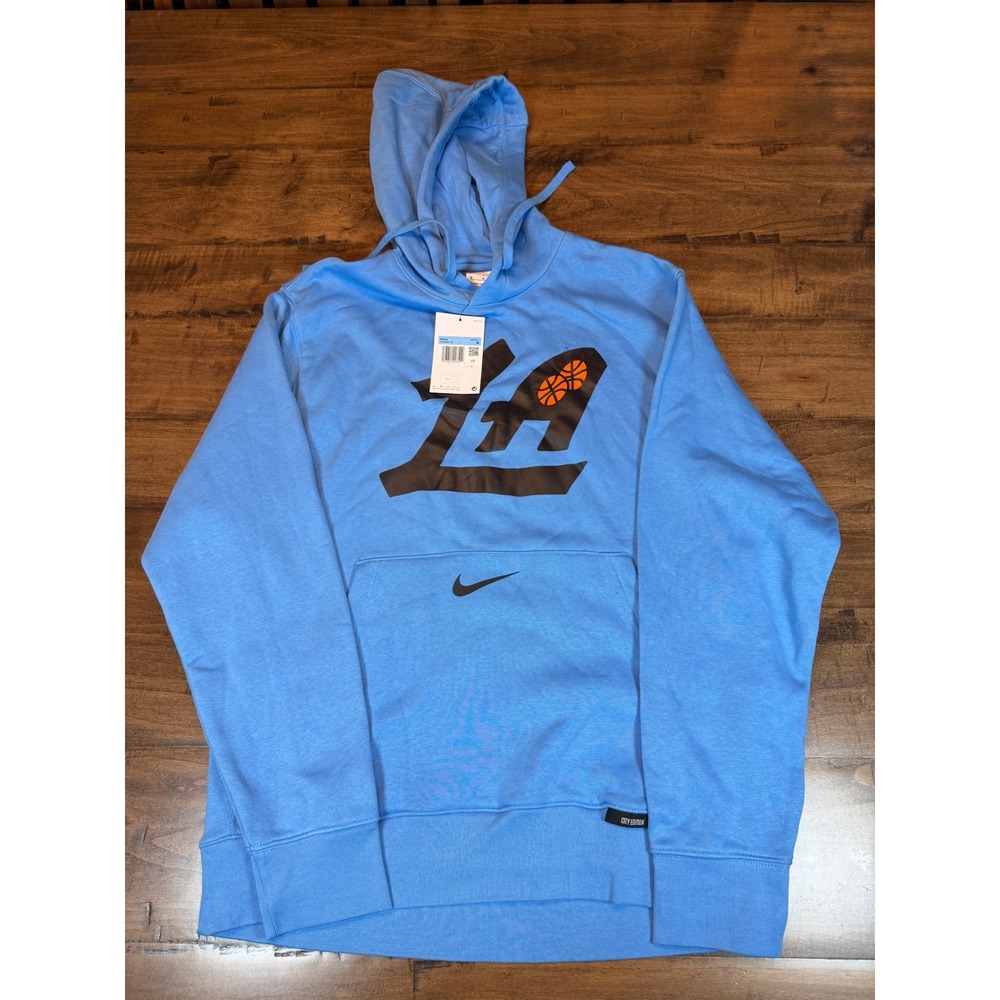 Nike LA Clippers City Edition Essential Hoodie Mens Medium Blue MED NBA